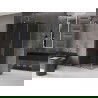 Mexen Velar cabine de douche coulissante 130 x 90 cm, graphite, or - 871-130-090-41-50