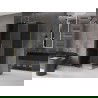 Mexen Velar cabine de douche coulissante 130 x 85 cm, graphite, or - 871-130-085-41-50