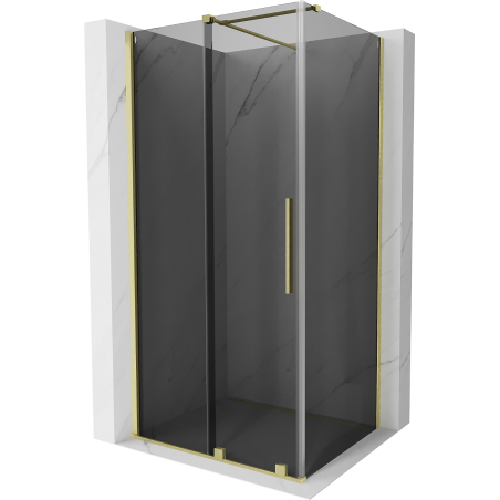Mexen Velar cabine de douche coulissante 100 x 80 cm, graphite, or brossé - 871-100-080-41-55