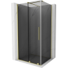Mexen Velar cabine de douche coulissante 110 x 80 cm, graphite, or brossé - 871-110-080-41-55