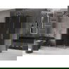 Mexen Velar cabine de douche coulissante 110 x 80 cm, graphite, or brossé - 871-110-080-41-55
