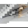 Mexen Plat douche semi-circulaire slim 90 x 90 cm, blanc, siphon noir - 41109090B