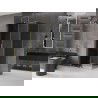 Mexen Velar cabine de douche coulissante 120 x 70 cm, graphite, or brossé - 871-120-070-41-55