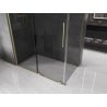 Mexen Velar cabine de douche coulissante 140 x 80 cm, graphite, or brossé - 871-140-080-41-55