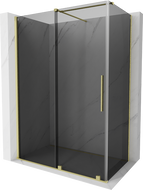 Mexen Velar cabine de douche coulissante 140 x 70 cm, graphite, or brossé - 871-140-070-41-55