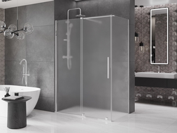 Mexen Velar cabine de douche coulissante 140 x 80 cm, givre, chrome - 871-140-080-31-01