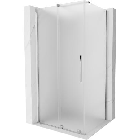Mexen Velar cabine de douche coulissante 140 x 90 cm, givrée, chrome - 871-140-090-31-01