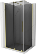 Mexen Velar cabine de douche coulissante 140 x 90 cm, graphite, or brossé - 871-140-090-41-55