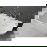 Mexen Oval+ baignoire autoportante murale 170 x 80 cm, blanche, overflow doré - 52681708000-50