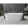 Mexen Oval+ baignoire autoportante adossée 170 x 80 cm, blanche, trop-plein doré - 52681708000-50