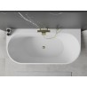 Mexen Oval+ baignoire autoportante adossée 170 x 80 cm, blanche, trop-plein doré - 52681708000-50
