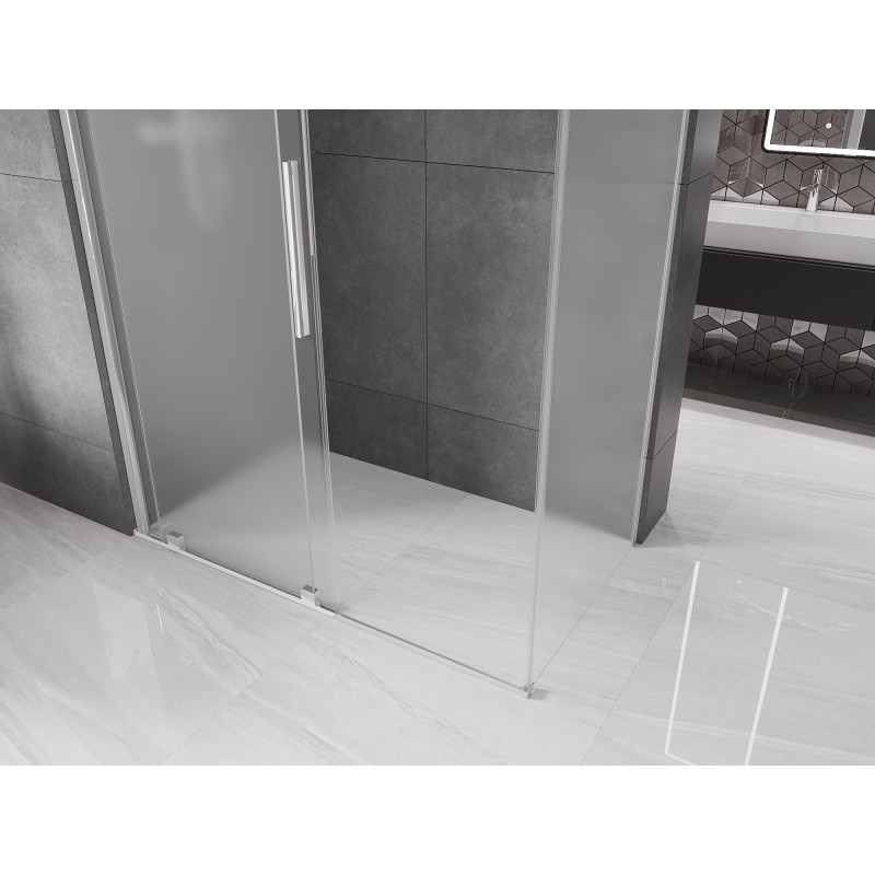 Mexen Velar cabine de douche coulissante 150 x 85 cm, givre, chrome - 871-150-085-31-01