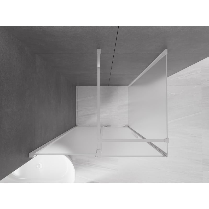Mexen Velar cabine de douche coulissante 150 x 100 cm, givre, chrome - 871-150-100-31-01