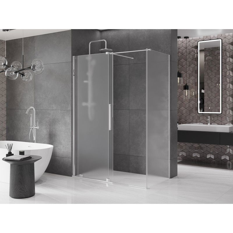 Mexen Velar cabine de douche coulissante 160 x 70 cm, givrée, chrome - 871-160-070-31-01