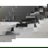 Mexen Oval+ baignoire autoportante adossée 170 x 80 cm, blanche, trop-plein doré brossé - 52681708000-55