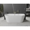 Mexen Oval+ baignoire autoportante adossée 170 x 80 cm, blanche, trop-plein or brossé - 52681708000-55