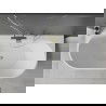Mexen Oval+ baignoire autoportante adossée 170 x 80 cm, blanche, trop-plein doré brossé - 52681708000-55
