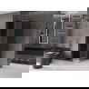 Mexen Velar cabine de douche coulissante 90 x 90 cm, graphite, or rose - 871-090-090-41-60