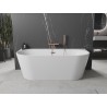 Mexen Oval+ baignoire autoportante adossée 170 x 80 cm, blanche, trop-plein or rose - 52681708000-60