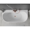 Mexen Oval+ baignoire autoportante adossée 170 x 80 cm, blanche, trop-plein or rose - 52681708000-60