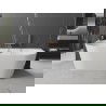 Mexen Oval+ baignoire autoportante adossée 170 x 80 cm, blanche, trop-plein en cuivre brossé - 52681708000-65