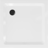 Mexen Flat receveur de douche carré slim 70 x 70 cm, Blanc, siphon Noir - 40107070B