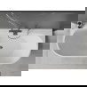 Mexen Oval+ baignoire autoportante adossée 170 x 80 cm, blanche, trop-plein gris canon brossé - 52681708000-66