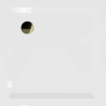 Mexen Flat receveur de douche carré slim 90 x 90 cm, Blanc, siphon Or - 40109090G