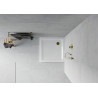 Mexen Flat receveur de douche carré slim 70 x 70 cm, blanc, siphon doré - 40107070G