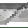 Mexen Oval+ baignoire autoportante murale 170 x 80 cm, blanche, trop-plein en nickel brossé - 52681708000-97
