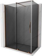 Mexen Velar cabine de douche coulissante 140 x 70 cm, graphite, or rose - 871-140-070-41-60