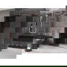Mexen Velar cabine de douche coulissante 140 x 80 cm, graphite, or rose - 871-140-080-41-60