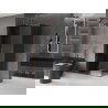 Mexen Velar cabine de douche coulissante 140 x 90 cm, graphite, or rose - 871-140-090-41-60