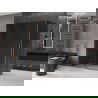 Mexen Velar cabine de douche coulissante 140 x 80 cm, graphite, or rose - 871-140-080-41-60