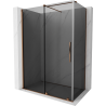 Mexen Velar cabine de douche coulissante 140 x 85 cm, graphite, or rose - 871-140-085-41-60