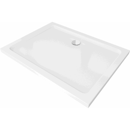 Mexen Flat receveur de douche rectangulaire slim 110 x 90 cm, Blanc, siphon Chrome - 40109011