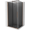 Mexen Velar cabine de douche coulissante 100 x 90 cm, graphite, cuivre brossé - 871-100-090-41-65