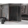 Mexen Velar cabine de douche coulissante 160 x 75 cm, graphite, cuivre brossé - 871-160-075-41-65