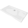 Mexen Flat receveur de douche rectangulaire slim 130 x 70 cm, Blanc, siphon Chrome - 40107013