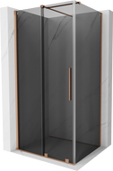 Mexen Velar cabine de douche coulissante 130 x 85 cm, graphite, cuivre brossé - 871-130-085-41-65