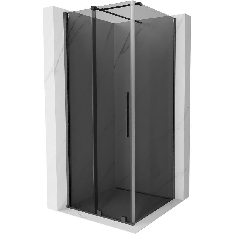 Mexen Velar cabine de douche coulissante 100 x 100 cm, graphite, gris pistolet brossé - 871-100-100-41-66