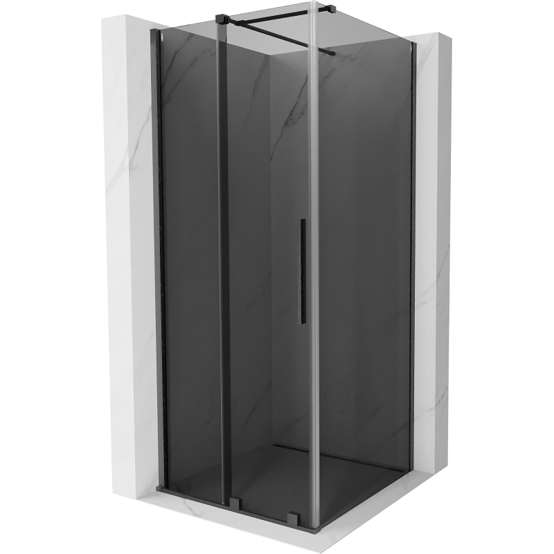 Mexen Velar cabine de douche coulissante 120 x 120 cm, graphite, gris pistolet brossé - 871-120-120-41-66