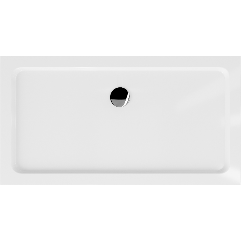 Mexen Flat receveur rectangulaire slim 120 x 70 cm, blanc, siphon chromé - 40107012