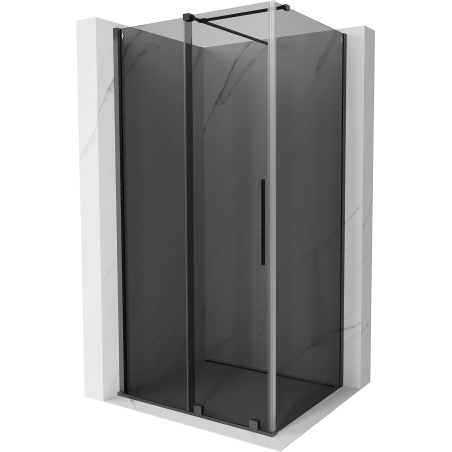 Mexen Velar cabine de douche coulissante 100 x 85 cm, graphite, gris canon brossé - 871-100-085-41-66