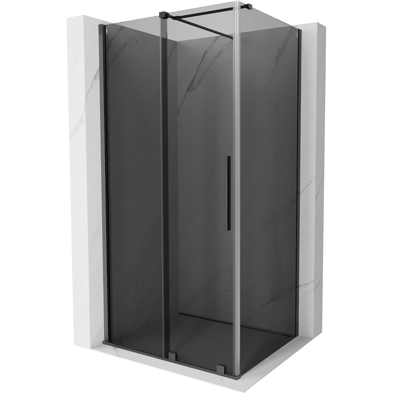 Mexen Velar cabine de douche coulissante 140 x 90 cm, graphite, gris pistolet brossé - 871-140-090-41-66