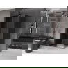 Mexen Velar cabine de douche coulissante 140 x 100 cm, graphite, gun gray brossé - 871-140-100-41-66