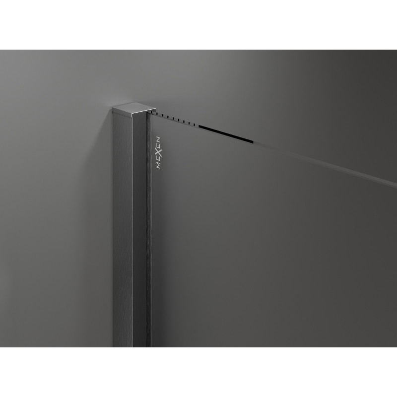 Mexen Velar cabine de douche coulissante 140 x 90 cm, graphite, gris pistolet brossé - 871-140-090-41-66