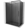Mexen Velar cabine de douche coulissante 150 x 75 cm, graphite, gris canon brossé - 871-150-075-41-66