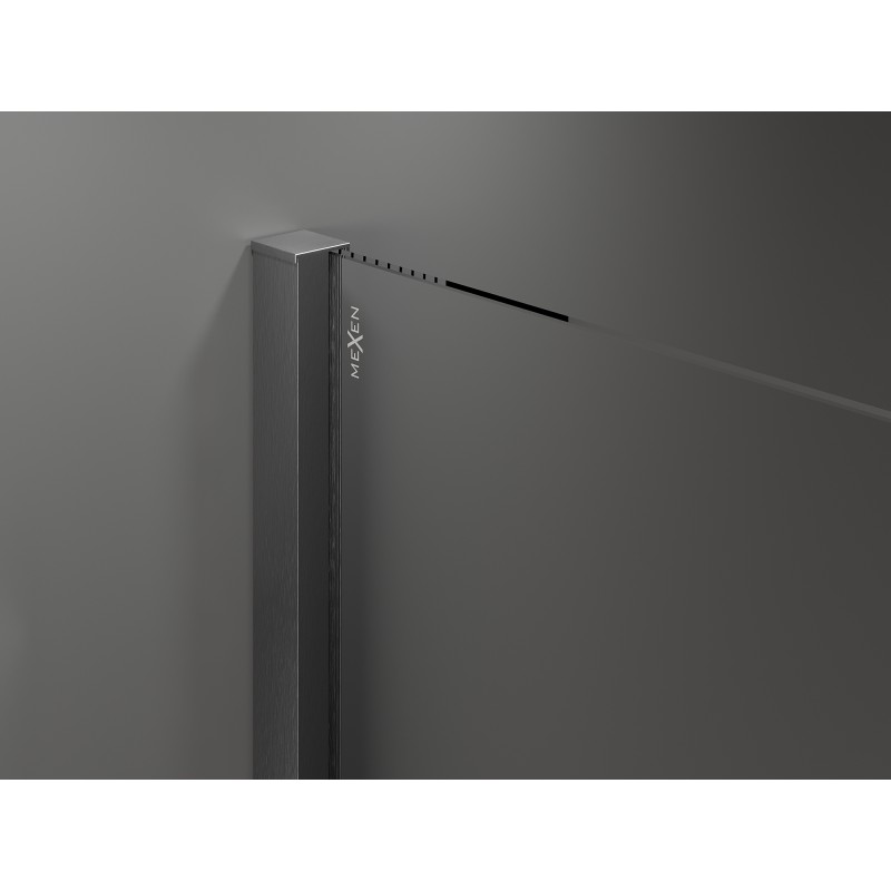 Mexen Velar cabine de douche coulissante 150 x 85 cm, graphite, gris canon brossé - 871-150-085-41-66