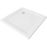Mexen Flat receveur de douche carré slim 100 x 100 cm, Blanc, siphon Chrome - 40101010